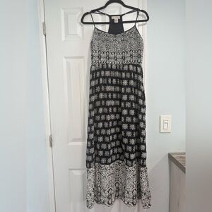 Band of Gypsies Monochrome Patterned Maxi Dress